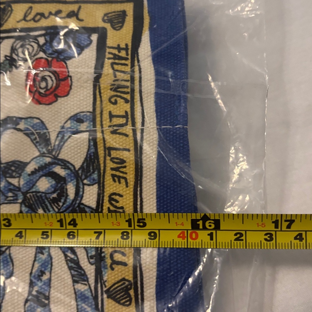 Brighton Yellow & Blue Tied with Love Tote large size floral nature motif NWT - Picture 8 of 8